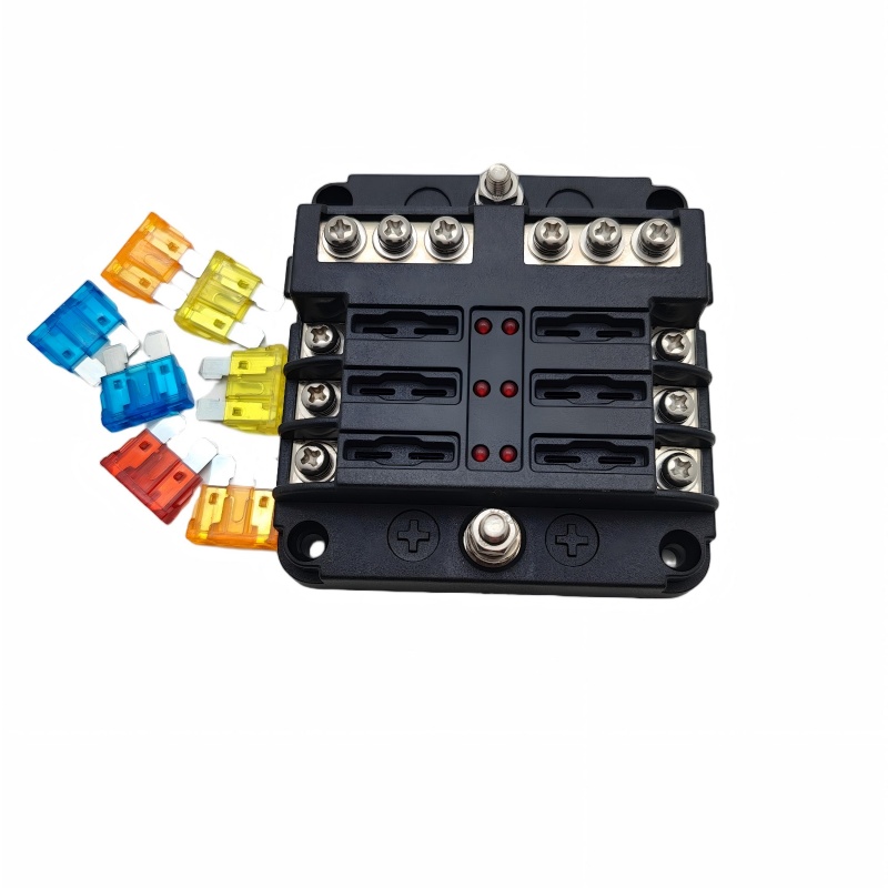 6-Circuit ATC Blade Fuse Block with LED Indicator – Smart Circuit Protection Hub