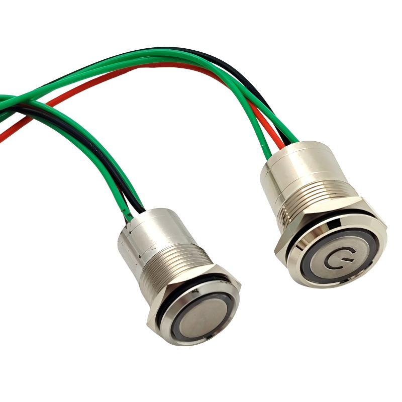 16mm Metal Push Button Switch - IP68 Waterproof IK10 Vandal Resistant Industrial Grade Switch