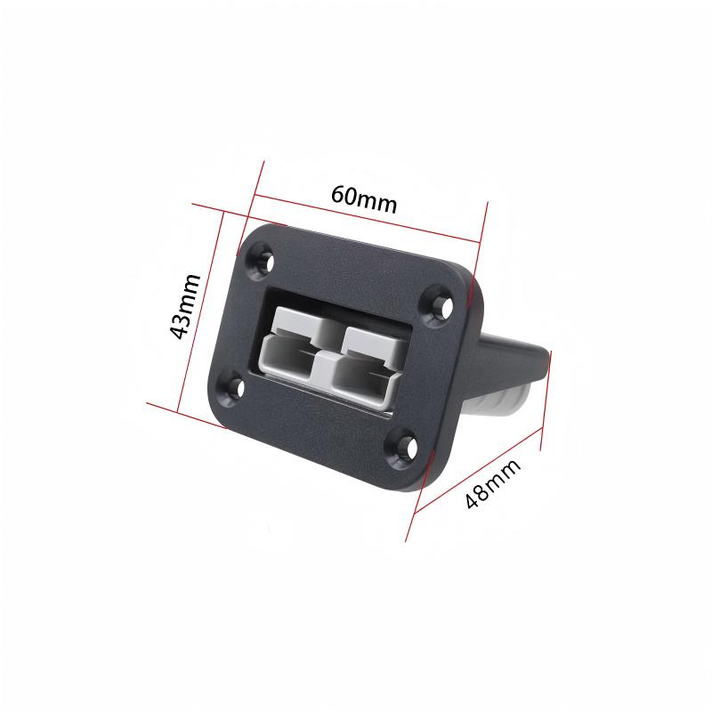 2-Pole Battery Power Distribution Connector (with Mounting Base) – Compact Electrical Wiring Hub