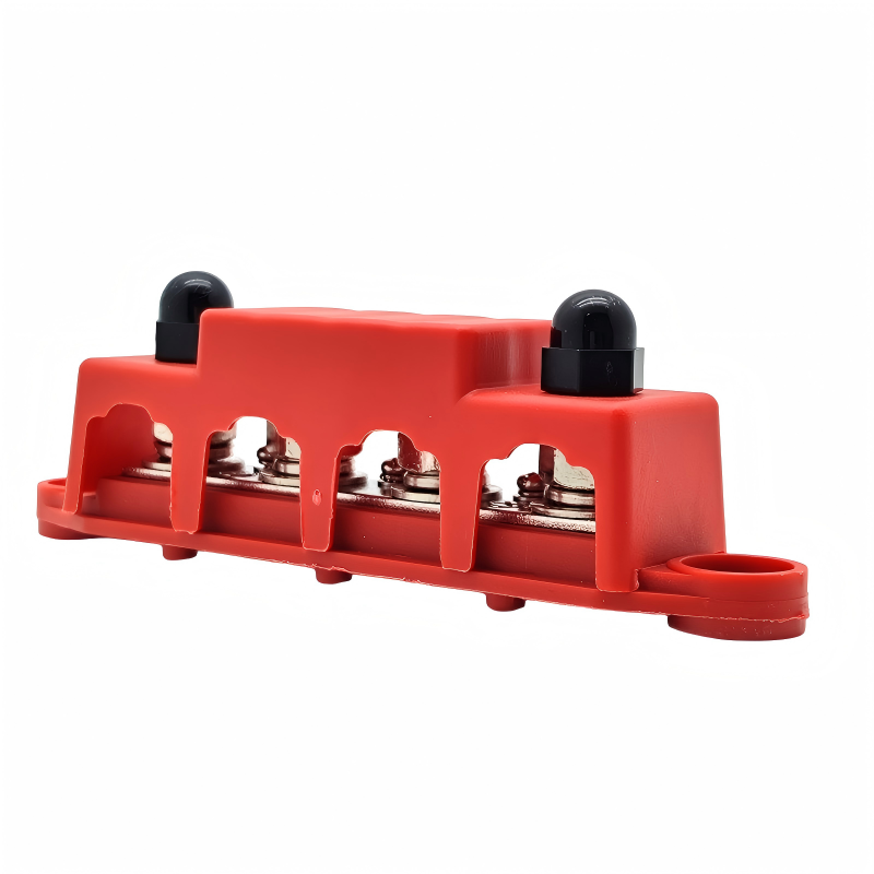 4 Stud Bus Bar – Heavy-Duty Waterproof Power Distribution Block for Automotive, Marine & Off-Grid Systems