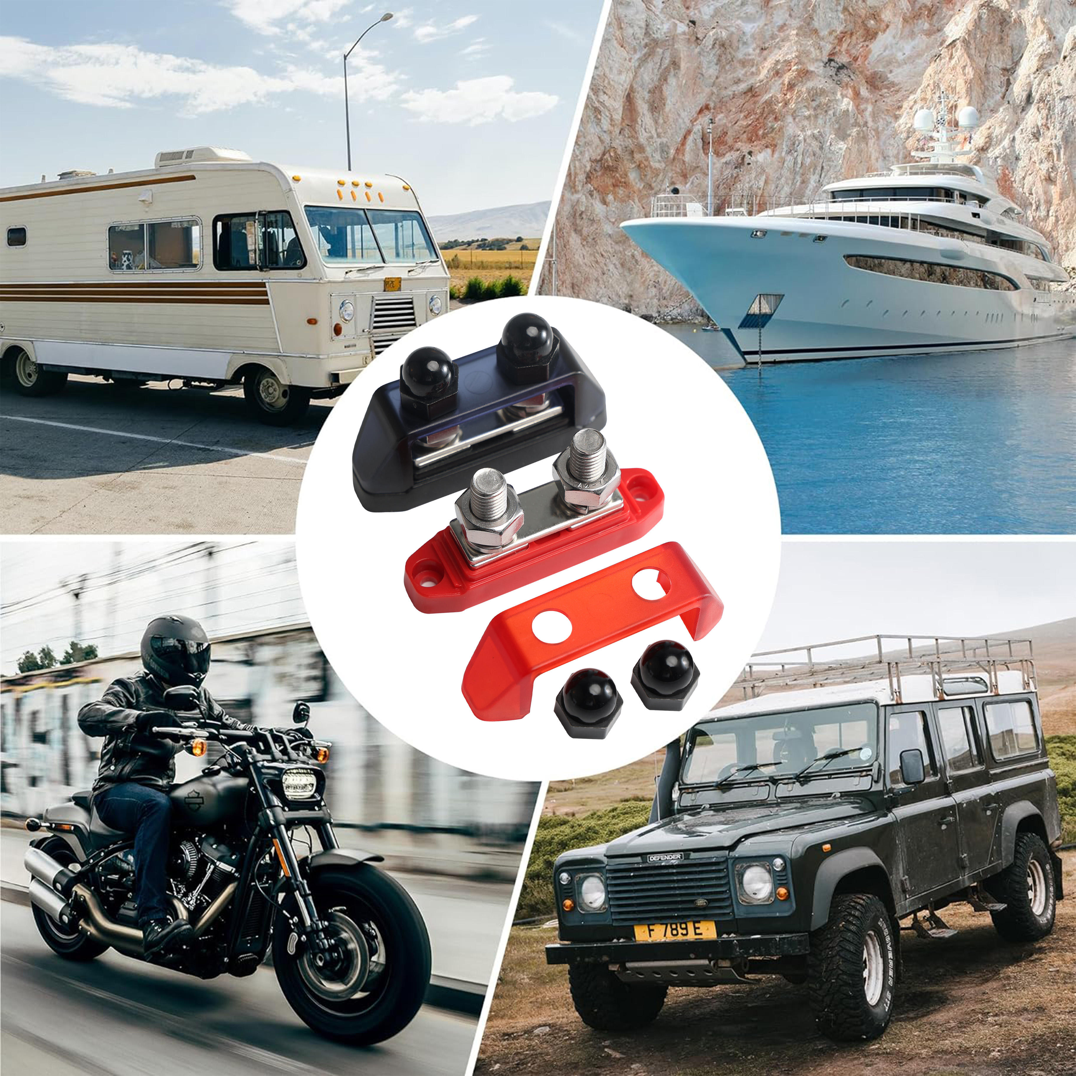 Dual Stud Power Distribution Block – Heavy-Duty Waterproof Power Distribution Solution