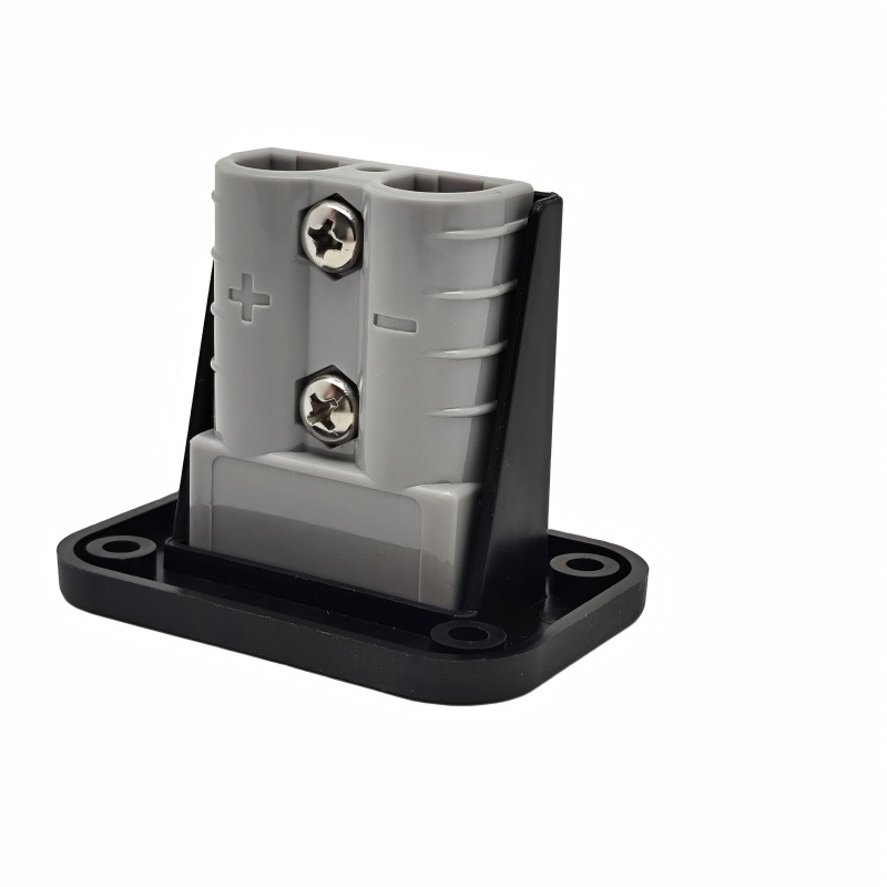2-Pole Battery Power Distribution Connector (with Mounting Base) – Compact Electrical Wiring Hub