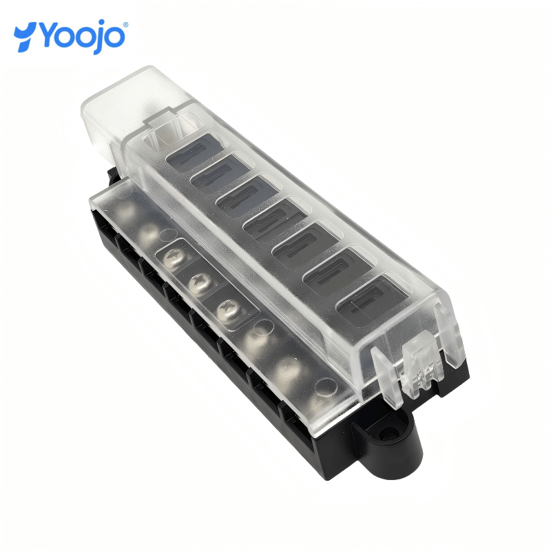 12V Waterproof Marine-Grade 8 Way ATC/ATO Blade Fuse Block With Cover