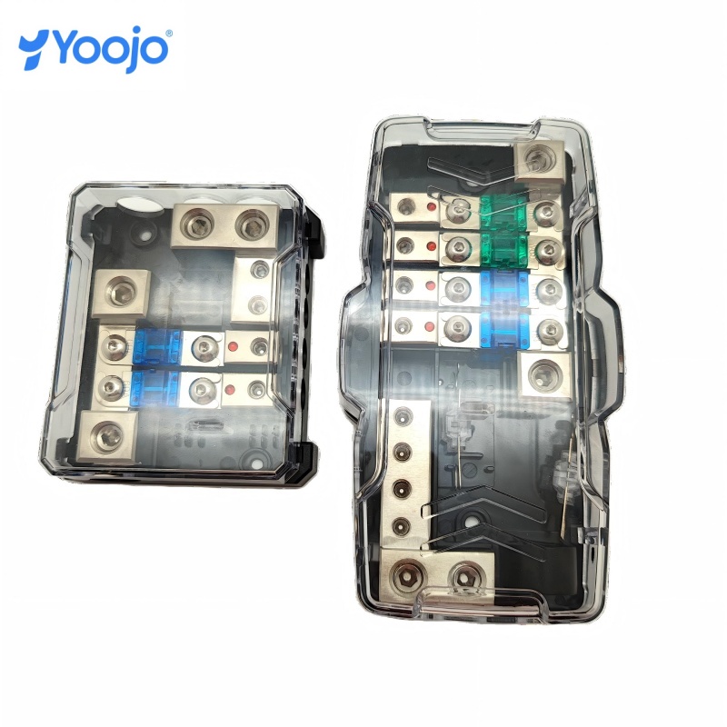 0/4GA 4 Way LED ANL Fuse Holder 30A-80A Mini Fuse Box for Car Audio Stereo