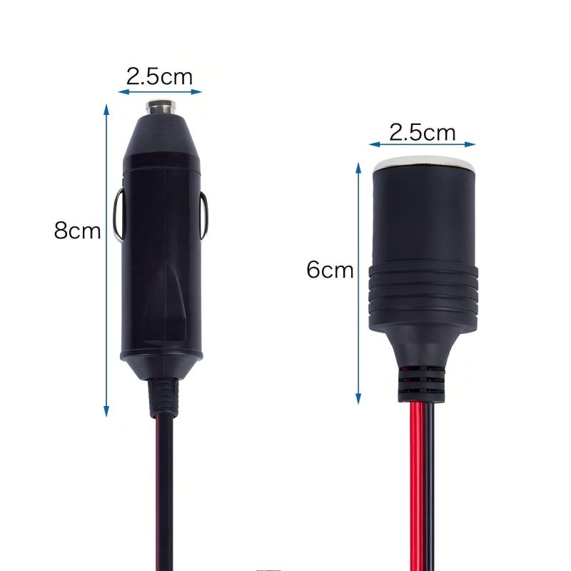 12V 3-Port Car Cigarette Lighter Splitter – Vehicle Power Expansion Cable