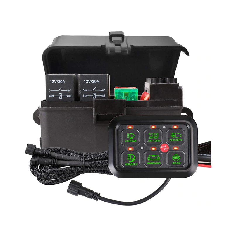 6 Gang On-Off Control Led Touch Pad Switch Panel