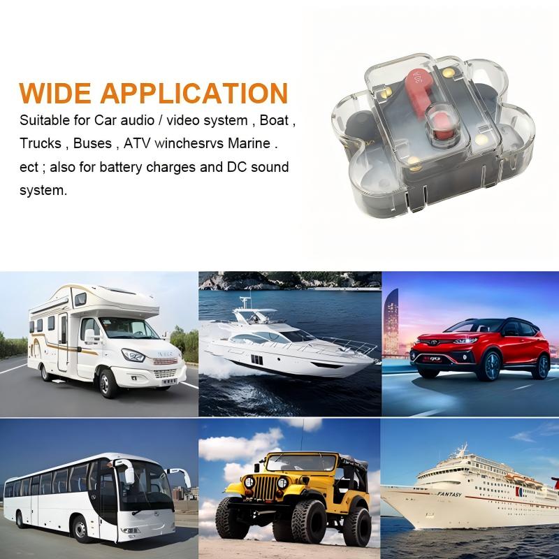30A Waterproof Manual Reset Circuit Breaker – IP67 Weatherproof Overcurrent Protector for Automotive, Marine & RV Systems
