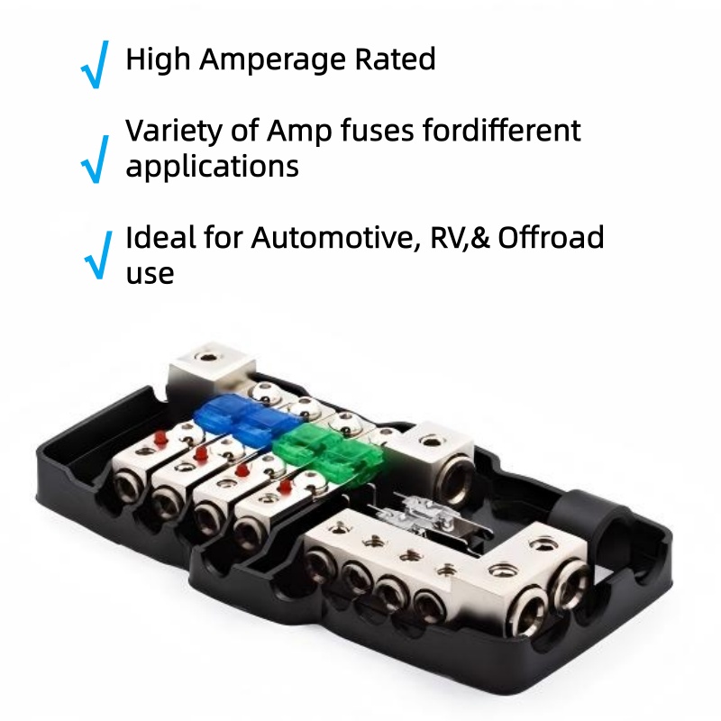 4 Way AFS Fuse Distribution Block (2 In 4 Out) – Heavy-Duty High-Current Power Distribution Solution