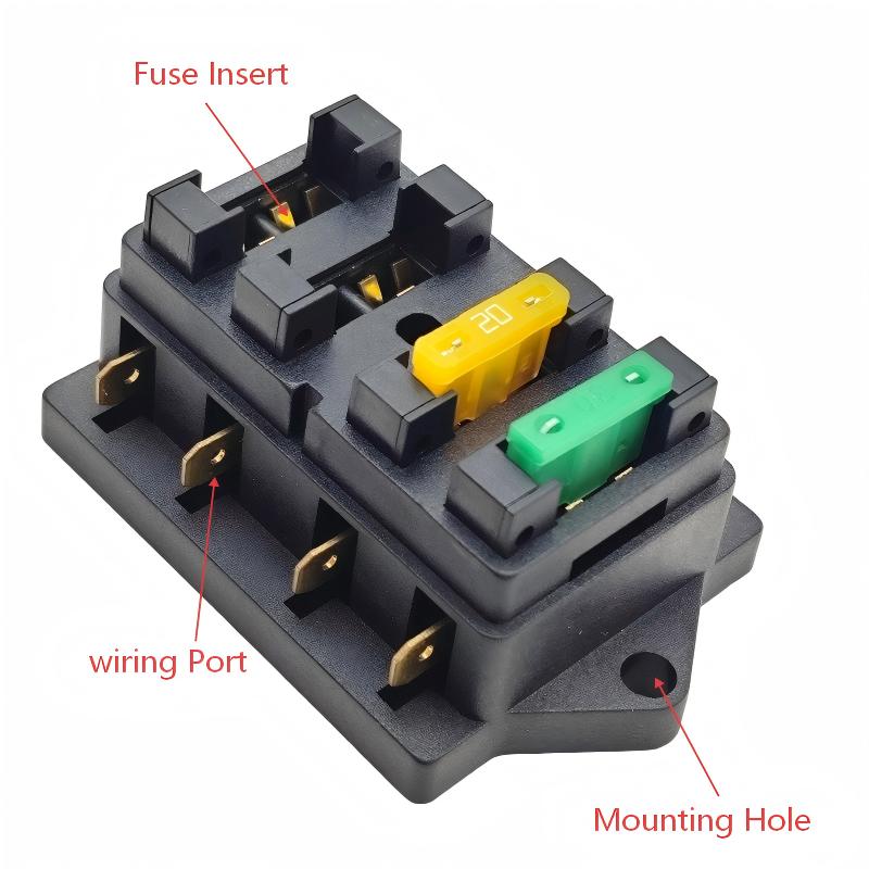 4-Circuit ATC Blade Fuse Block – Compact Circuit Protection Hub