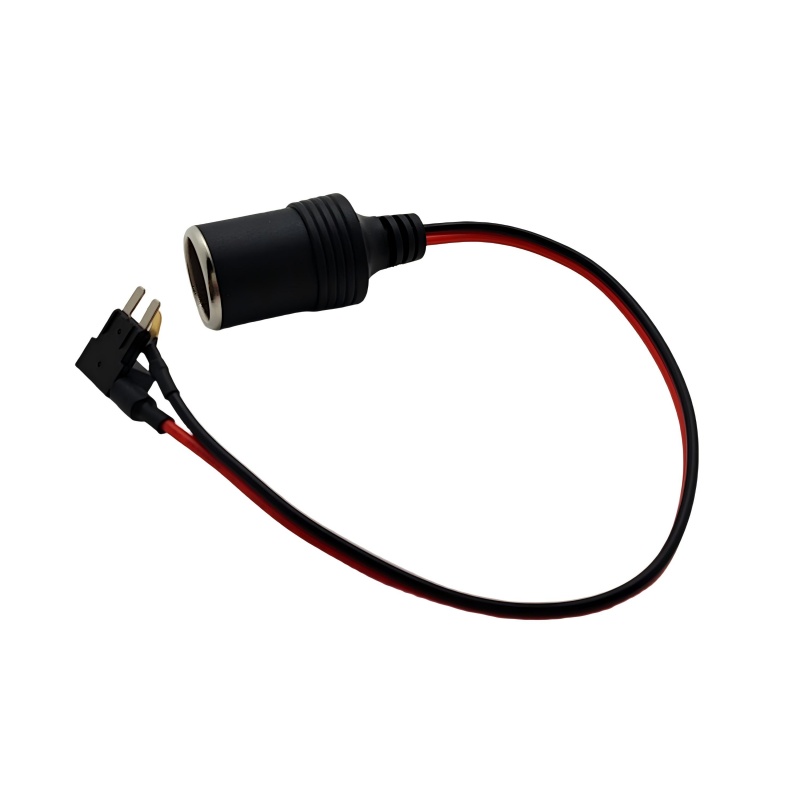 12V Blade Terminal to Cigarette Lighter Adapter Cable – Plug-and-Play Device Power Converter
