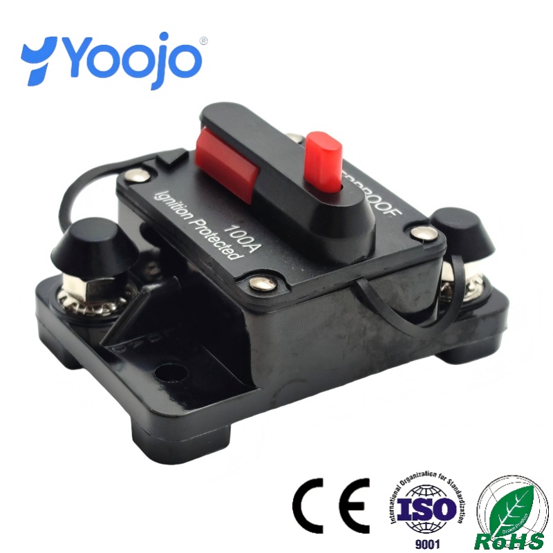 30A-300A 12-48VDC Inline Circuit Breaker Fuse Holder for Marine Boat Car Stereo