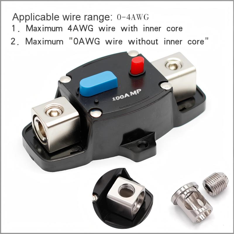 Car Audio 100A Resettable Circuit Breaker – Heavy-Duty Overcurrent Protection for Automotive Sound Systems