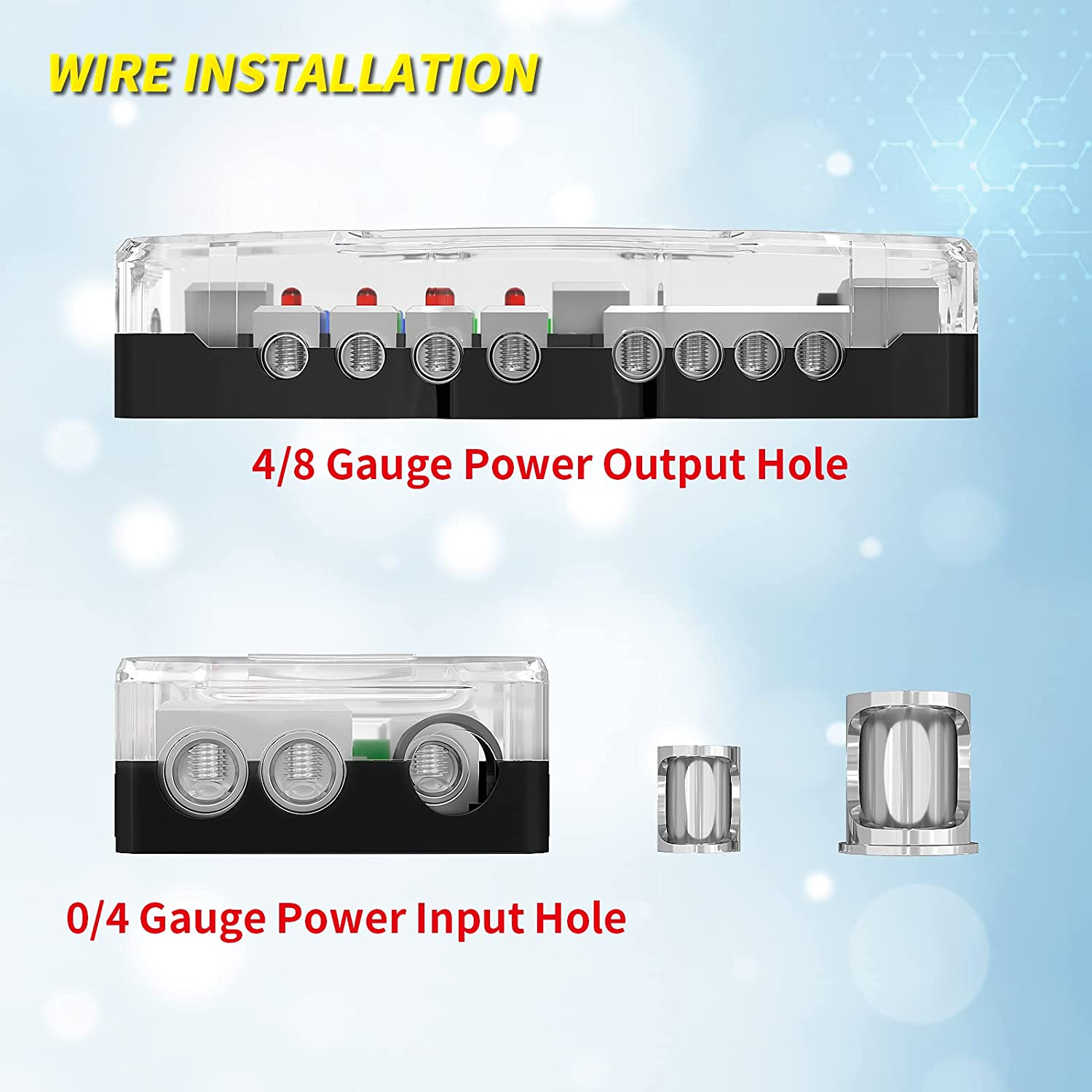 4 Way AFS Fuse Distribution Block (2 In 4 Out) – Heavy-Duty High-Current Power Distribution Solution
