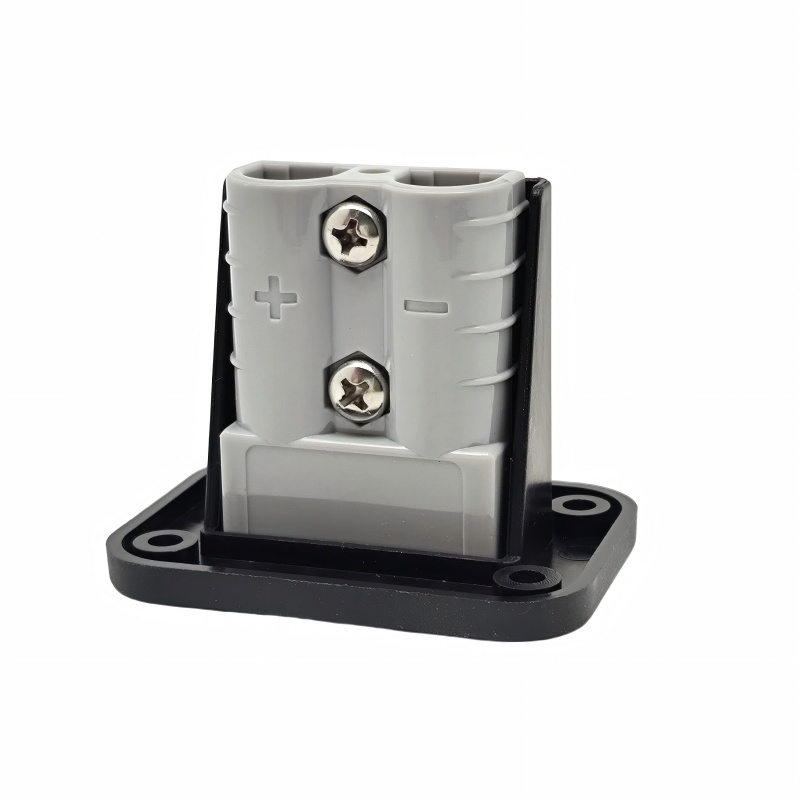 2-Pole Battery Power Distribution Connector (with Mounting Base) – Compact Electrical Wiring Hub